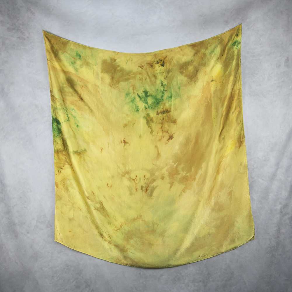 Luxusná hodvábna šatka LIMITED_320, Ručná výroba na Slovensku, 90 x 90cm – Obrázok 2