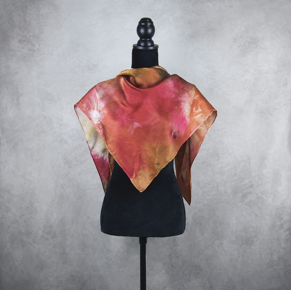 Luxusná hodvábna šatka LIMITED_326, Ručná výroba na Slovensku, 90 x 90cm