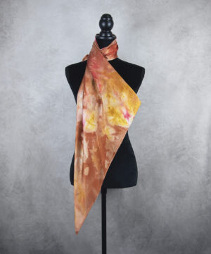 Luxusná hodvábna šatka LIMITED_328, Ručná výroba na Slovensku, 90 x 90cm – Obrázok 4