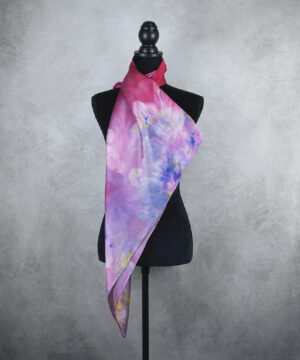 Luxusná hodvábna šatka LIMITED_330, Ručná výroba na Slovensku, 90 x 90cm – Obrázok 3