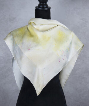 Luxusná hodvábna šatka LIMITED_341, Ručná výroba na Slovensku, 90 x 90cm – Obrázok 5