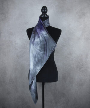 Luxusná hodvábna šatka LIMITED_342, Ručná výroba na Slovensku, 90 x 90cm – Obrázok 4