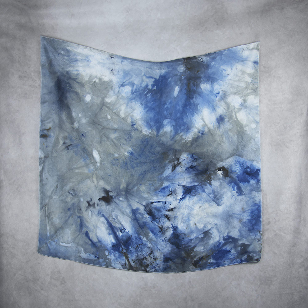 Luxusná hodvábna šatka VZOR_87, 85 x 90cm, Vyrobené na Slovensku – Obrázok 2