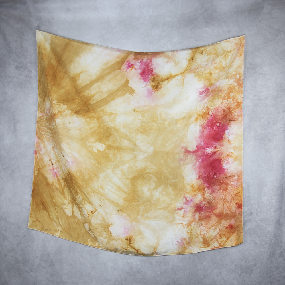 Luxusná hodvábna šatka VZOR_88, 85 x 90cm, Vyrobené na Slovensku – Obrázok 2