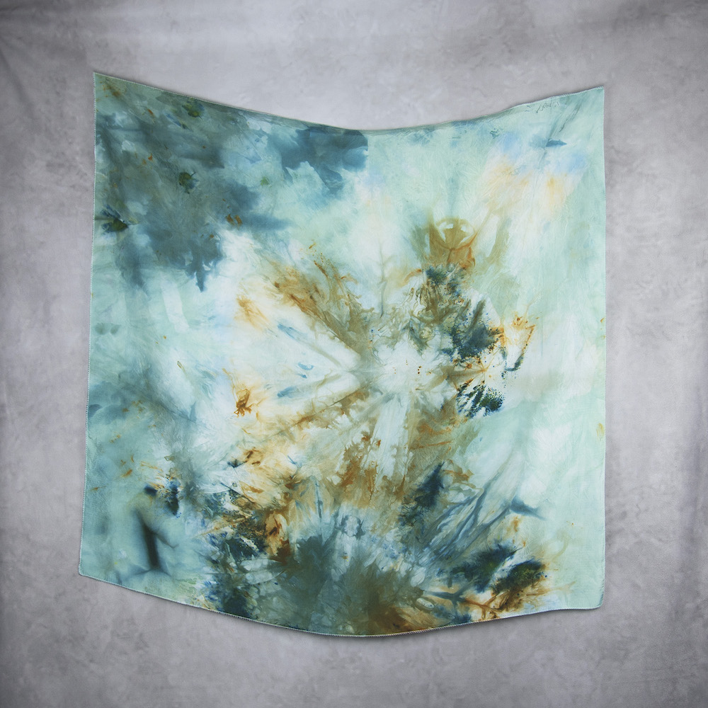 Luxusná hodvábna šatka VZOR_90, 85 x 90cm, Vyrobené na Slovensku – Obrázok 2