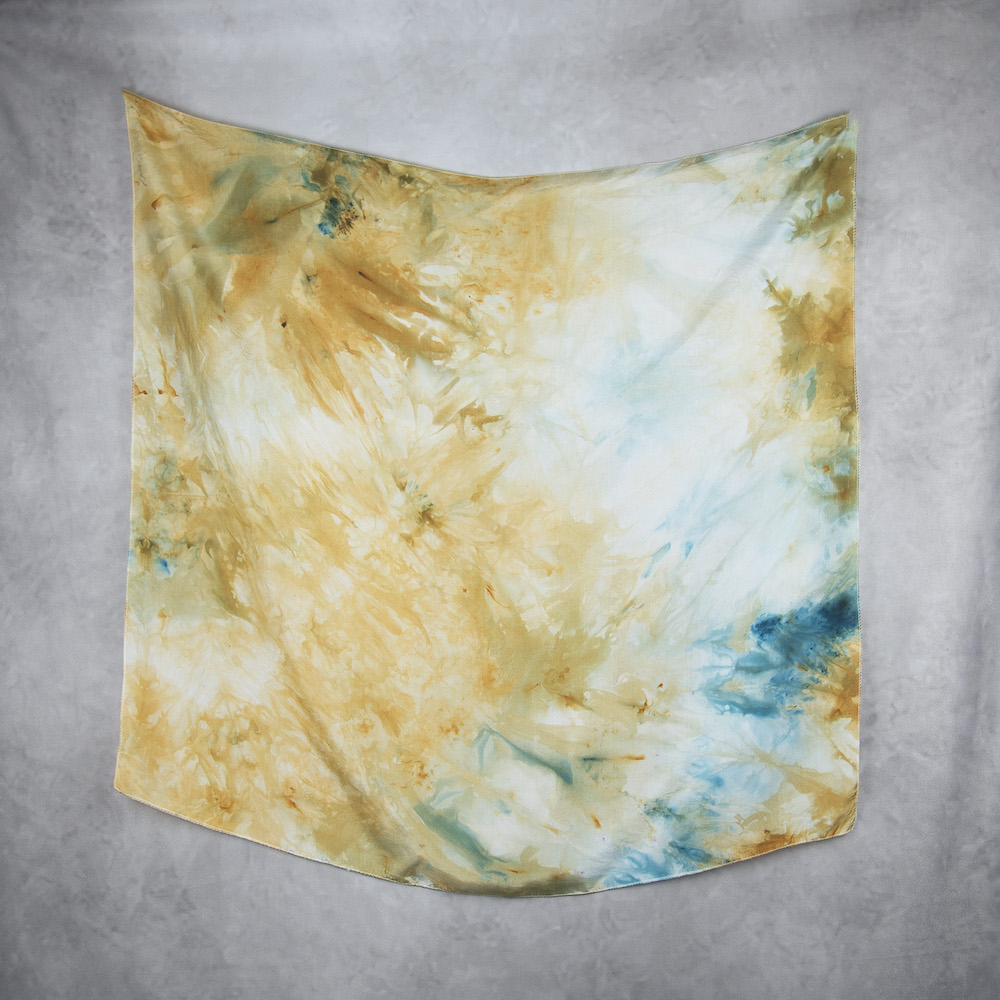 Luxusná hodvábna šatka VZOR_91, 85 x 90cm, Vyrobené na Slovensku – Obrázok 2